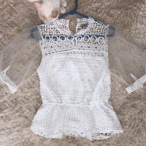 White lace top